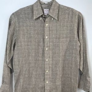 Brooks Brothers Men's Shirt Irish Linen Medium